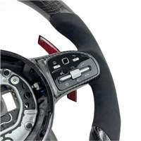 Volant en fibre de carbone LED Mercedes-AMG compatible avec C63, A45, E43, E63, W204, W205, 808, S63, W222, GLA, GLC