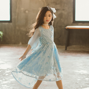 The New Modern Summer Wholesale Beautiful Girls Western <b>Pattern</b> Princess <b>Dress</b> Korea of Cuhk Children From China - Product Image 2