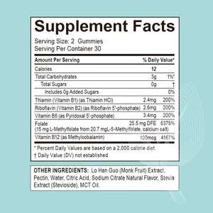 Gummies de L-Méthylfolate OEM ODM avec Méthyl B12, Supplément de Folate 5-MTHF pour l'Humeur, la Santé Cérébrale, la Cognition et l'Immunité - Product Image 5