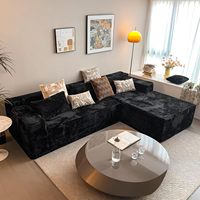 Ensemble de canapés modulaires en mousse compressée sous vide au design moderne, meubles de salon, canapé avec ottoman