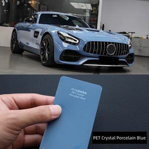 Película de Vinilo para Automóviles Color Azul Miami, Película Decorativa para Automóviles, Precio de Fábrica OEM, Película de Vinilo que Cambia de Color - Product Image 3