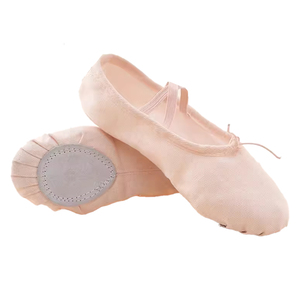 <span class=keywords><strong>Scarpe</strong></span> da Danza Classica Rosa Carne con Punta, Scarpette da Ballo in Tela con Suola Divisa, Morbide e Piatte per Donna e Ragazza - Product Image 2