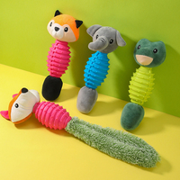 Fabricant en gros éléphant grenouille renard écureuil peluche tpr chien jouets à mâcher