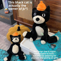 Peluche chat noir porte-bonheur Jelly Cat du 25e anniversaire du Royaume-Uni, avec rembourrage en coton PP super doux, 31cm-50cm, cadeau pour enfants