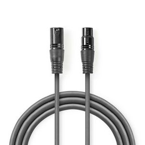Câble DMX numérique 110 Ohm mâle vers XLR 3 broches femelle vers XLR 3 broches 15m gris - Product Image 1