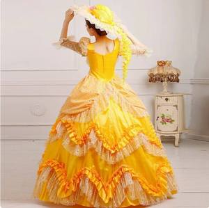 Robe de Cour Européenne pour <span class=keywords><strong>Femme</strong></span>, Style Empress Britannique, Tenue de <span class=keywords><strong>Danse</strong></span> pour Spectacle Théâtral, Imprimé Numérique - Product Image 3