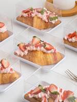 Boîte de pâtisserie, idéale pour l'emballage du pain aux fraises, des gâteaux, des gâteaux roulés, des mousses et des croissants.