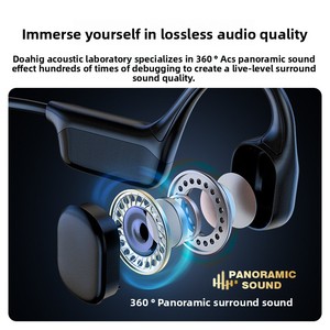 Auriculares Deportivos Inalámbricos a Prueba de Agua con Conducción Ósea, Pantalla Digital LED, Chipset de Memoria de 32 GB, Conducción Ósea - Product Image 2