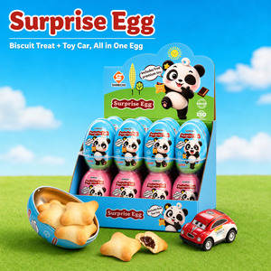 <span class=keywords><strong>Uovo</strong></span> Sorpresa al Cioccolato <span class=keywords><strong>con</strong></span> Biscotto Ripieno e Giocattolo all'Interno, Durata di Conservazione 18 Mesi, <span class=keywords><strong>Biscotti</strong></span> al Cioccolato per Catering - Product Image 1
