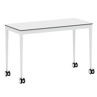 Table d'apprentissage mobile pour salle de classe, à double roulettes, avec barre de raccordement, en métal, modèle DAKE DK-1193
