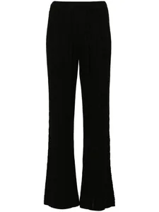 Pantalon en tricot de couleur unie d'automne pour femmes avec logo personnalisé, pantalon en coton mélangé chaud et mohair pour femmes de grande taille avec cordon de serrage - Product Image 5