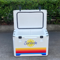 Glacière isotherme rotomoulée robuste en PE de 45 qt, étanche et personnalisable avec logo, pour boissons, aliments et usage extérieur