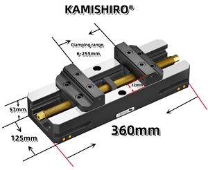 125mm largeur Kamishiro Vice grand étau auto-centrant 14 pouces pour fraiseuse cnc Table rotative lang 5 axes étau cnc étau <span class=keywords><strong>fractal</strong></span> - Product Image 4