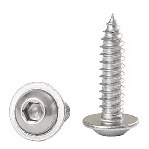 Vis autotaraudeuses en acier inoxydable 304 M3-M8 à tête champignon PWA avec six pans creux et rondelle pour le bois - Product Image 4