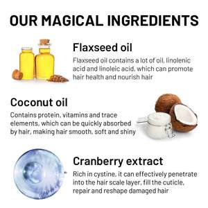 Gel de bouclage allongeant aux graines de lin de marque privée hydratant contrôlant les frisottis pour les boucles naturelles Gel de coiffure en bobines et vagues - Product Image 2