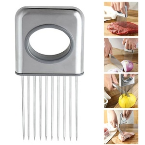 Creative Onion Fork Slicer Stainless Steel Loose Meat Needle Tomato Potato <b>Vegetables</b> <b>Fruit</b> Cutter Safe Aid <b>Tool</b> Kitchen Gadgets - Product Image 3
