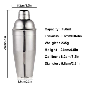 Camol <span class=keywords><strong>Cocktail</strong></span> <span class=keywords><strong>Shaker</strong></span> <span class=keywords><strong>Set</strong></span> Bartender Công Cụ Thép Không Gỉ <span class=keywords><strong>Barware</strong></span> Công Cụ Chuyên Nghiệp Thép Không Gỉ Martini <span class=keywords><strong>Shaker</strong></span> - Product Image 3