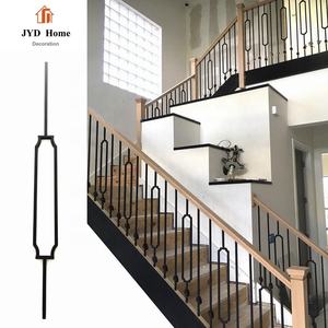 1/2 "Hollow Square Little rettangolo mandrini in metallo serie AALTO balaustre per ringhiere in ferro verniciato a polvere parti di scale in metallo all'ingrosso - Product Image 3