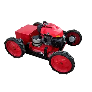 20V 400m Long Distance Cordless Remote Control Mower All Terrain 4WD 224cc Mini Robotics Lawn Mower For Sale