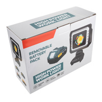 Projecteur portatif à main 1600LM LED Lumière de travail IP44 Étanche Batterie rechargeable Pack CRI 70 Bureau Réparation automobile Urgence