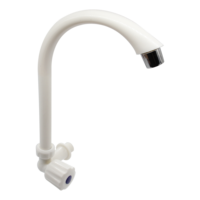 Robinet de cuisine en plastique à poignée unique, robinet de cuisine à col Long en PP robinet d'évier en plastique