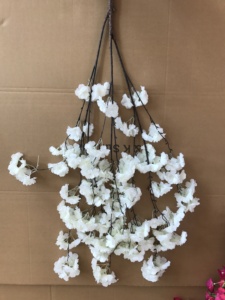 Albero di fiori artificiali con fiori di velluto di neve - Product Image 2