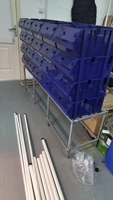 Cages d'engraissement pour crabes marins (Crabes de mer) à pois, pour élevage en système RAS intérieur, approvisionnement direct usine