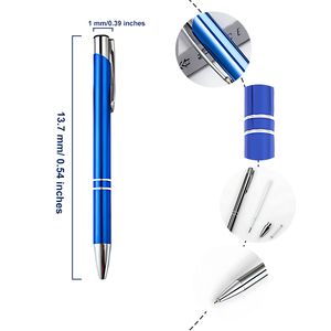 Produits uniques Stylos à bille rétractables à encre claire multicolores pour cadeaux d'affaires Stylos personnalisés pour enfants avec impression de logo tactile en aluminium - Product Image 3