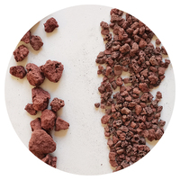 Pierre précieuse naturelle à 100 %, gris, rouge, brun, volcanique / basalte / roche de lave / pumice, surface rugueuse pour plantes, prix EXW, à vendre