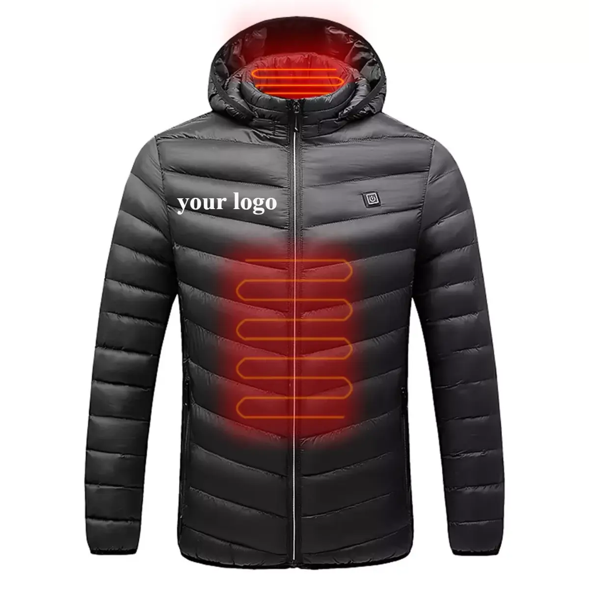 2022 jaqueta masculina 5V USB custom windproof jacket self heating winter warm hooded puffer electric for men heated jacket