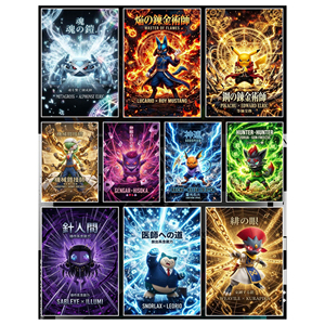 YQ Wholesale Nouveau Carte de collection en papier A5 entièrement imprimée en couleur, Rareté Universe COS, Thème Anime Invasion, Art Pokémon Infinite Archives - Product Image 4