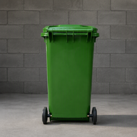 Poubelle en plastique de 240 L, grande poubelle extérieure, bac à déchets, conteneur à ordures, poubelle pour le recyclage industriel et commercial