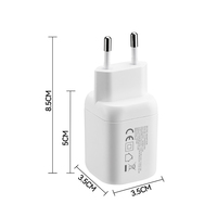 Cargador de Pared USB-C PD3.0 de 100W GaN de Tamaño Mini con Enchufe Europeo y Protección OTP/OVP para Laptop, Celular y Reloj Inteligente