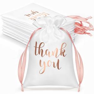 Thank You Satin Cotton <b>Gift</b> <b>Bags</b> with Drawstring for Jewelry Candy <b>Wedding</b> Bridal Shower Birthday Party <b>Gift</b> Wrap - Product Image 5