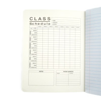 Cahier ligné promotionnel en gros avec couverture en carton blanc Style relié pour les carnets d'écriture d'exercice de journal intime
