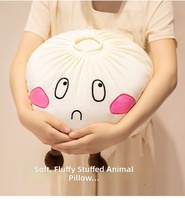 Nouvel Arrivage : Grande Peluche Mignonne en Forme de Boulette Vapeur, Douce et Réaliste, pour la Décoration de la Maison