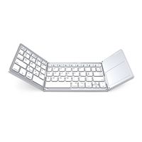 ISTARPRO GIFTS - Teclado Inalámbrico Mini Plegable Portátil Personalizado de Fábrica con Panel Táctil para Teléfono Móvil y iPad Pro