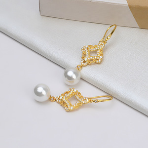 Wenchi S925 Plata Palacio Retro Conjunto de Cadena con Colgante para Mujer, Componentes de Joyería DIY para Bandeja Vacía de Colgante de Perla, Modelo 16045 - Product Image 4