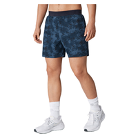 Shorts de sport pour hommes, doublés, tissés, 5 pouces, impression par sublimation, évacuation de l'humidité, extensible dans les quatre sens, avec ceinture élastique, OEM ODM