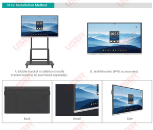 86-inch UHD 4K LCD LED tất cả trong một màn hình tương tác Bảng điều khiển máy chiếu trường họp bảng TV thông minh bảng trắng tương tác - Product Image 6