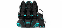 Cine VR 9D de 6 Asientos, Silla con Movimiento, Simulador de Realidad Virtual, Máquina de Juego Dinámica VR con LED para Parques de Atracciones y Centros de Juego