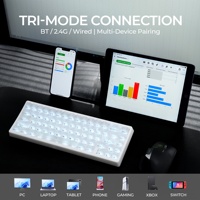 Teclado Mecánico Trimodal XVX M67 JadeStone de Carbono Forjado con Retroiluminación RGB Inalámbrico 2.4G y Teclas IMD-Tech