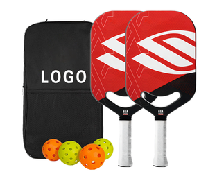 Bộ vợt cầu lông Pickleball bền chắc dành cho người lớn USAPA, chất liệu sợi carbon, gồm 2 vợt và 4 quả bóng, kèm túi đựng bóng, dùng cho luyện tập và giải trí - Product Image 1