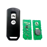 Control Remoto sin Llave para Motocicleta Honda Pcx 150 Adv 150 PCX160 Forza 350 NSS350 KOR-V02, 3 Botones, 433.92MHz, Chip ID47, Llave Plateada