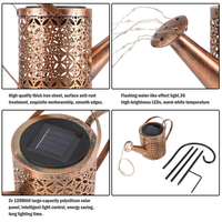 Guirlande Lumineuse Solaire Bouilloire d'Arrosage pour Jardin, Extérieur, Pelouse, Paysage et Décoration Nocturne