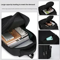 Sac à dos d'affaires en polyester imperméable 36-55L avec fermeture éclair, personnalisable avec logo, durable, en tissu Oxford, pour l'université, l'école, les voyages, faible MOQ