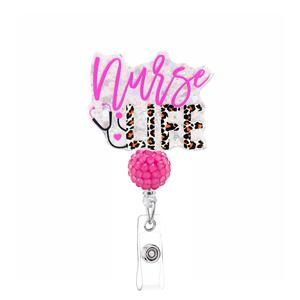 Porte-badge rétractable avec clip pivotant, accessoires pour infirmières, porte-carte d'identité en acrylique brillant, vente chaude - Product Image 5