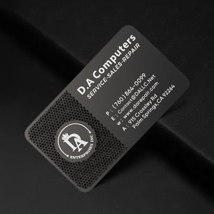 بطاقات أعمال معدنية فريدة بتصميم منقوش وتشطيب غير لامع بأسعار الجملة - Product Image 3