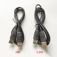 Câble USB vers USB, câble USB 2.0 A mâle vers mâle, double extrémité de type A pour le transfert de données, les boîtiers de disques durs, les modems