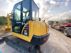 Original Used Komatsu PC56MR Mini Excavator Complete with Bucket and Quick Coupler Ready for Shipment - Product Image 2